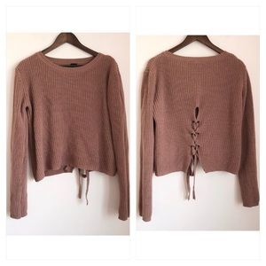 Moon & Madison Tie Back Sweater